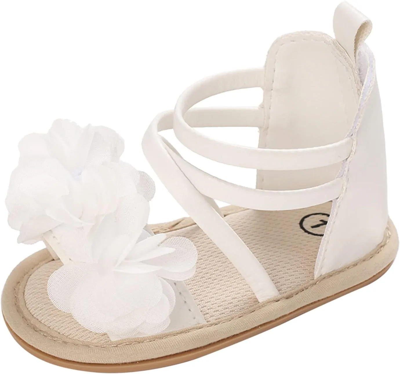 EnJoCho Toddler Tennis Shoes Kids Infant Girls Soild Colour Princress Sandals Soft Sole Non Slip First Walkers Prewalker Shoe (White, 0 Months)