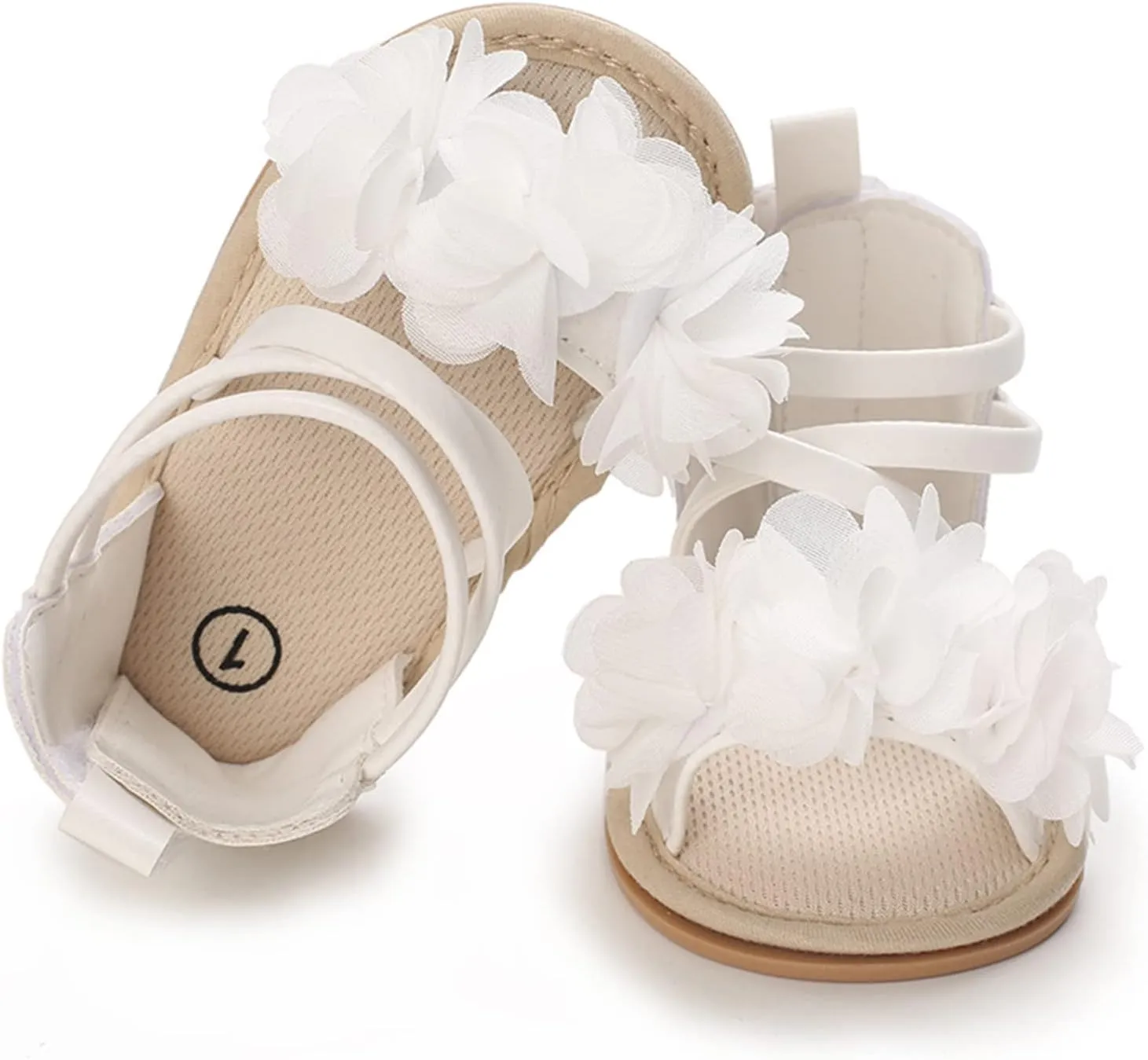 EnJoCho Toddler Tennis Shoes Kids Infant Girls Soild Colour Princress Sandals Soft Sole Non Slip First Walkers Prewalker Shoe (White, 0 Months)