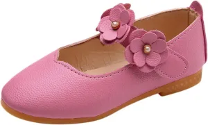 First Walking Shoes for Baby Girls Dance Flower Shoes Student Soft Solid Children Baby Girls Single Kid Baby Shoes Toddler Girl Walking Shoes 5