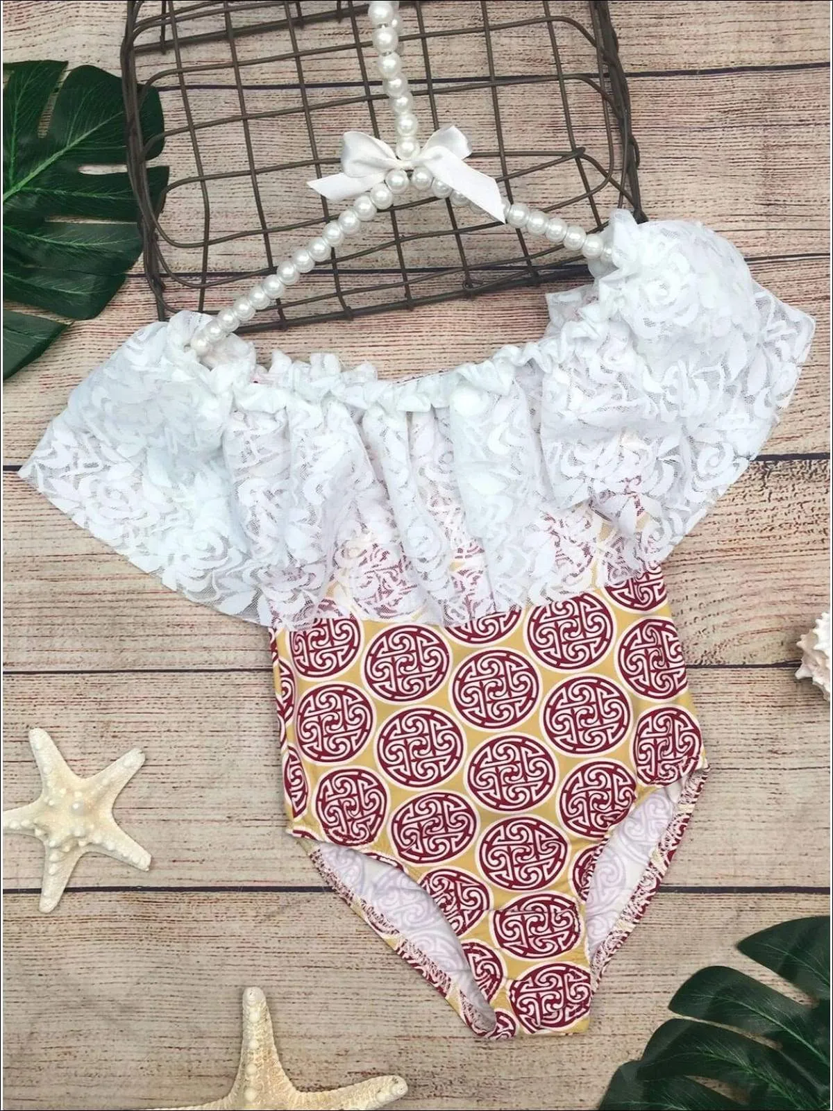 Girls Amazing Waves One Piece Swimsuit