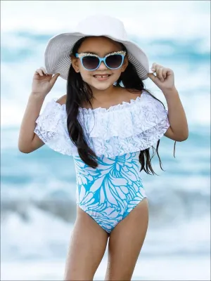Girls Amazing Waves One Piece Swimsuit