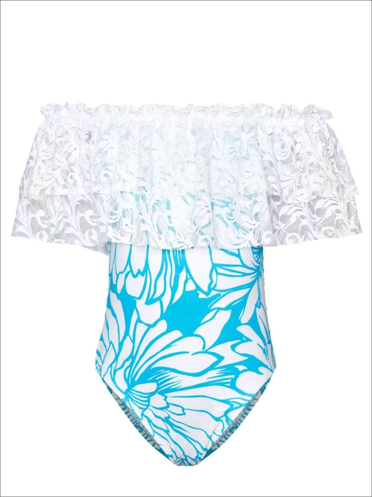 Girls Amazing Waves One Piece Swimsuit