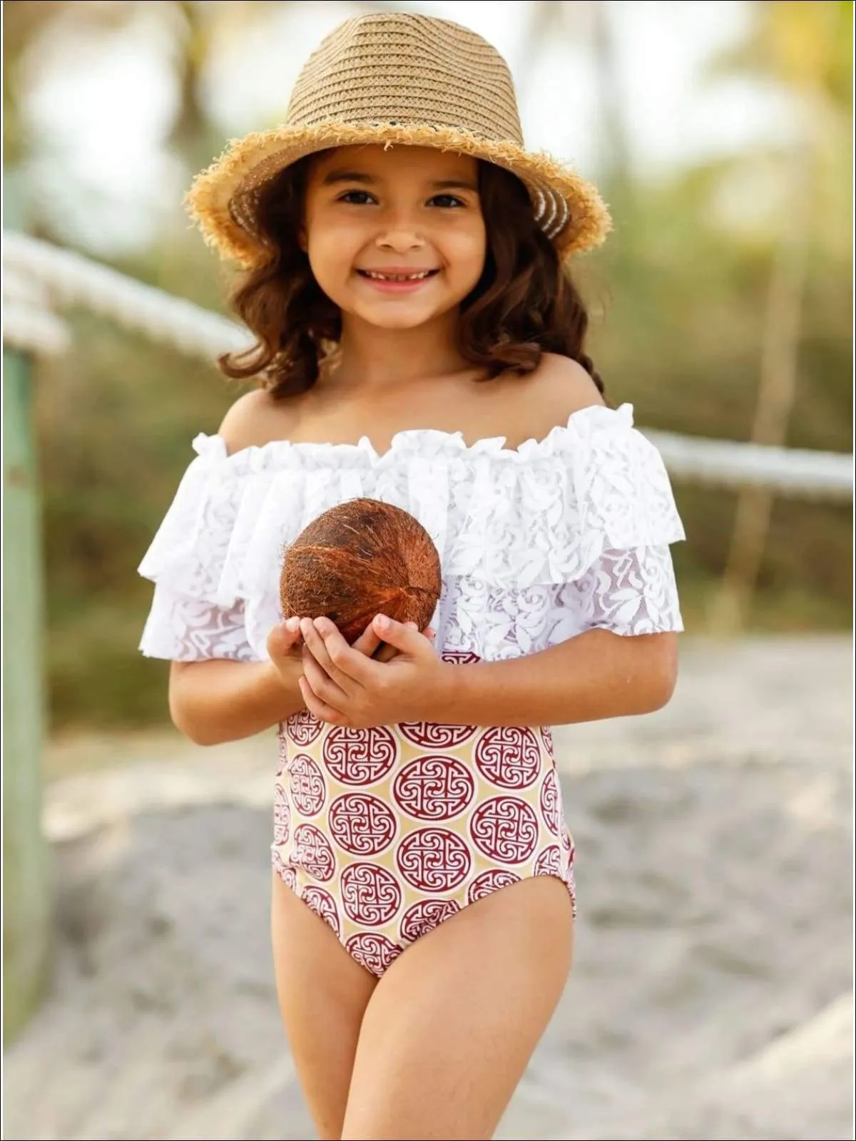 Girls Amazing Waves One Piece Swimsuit
