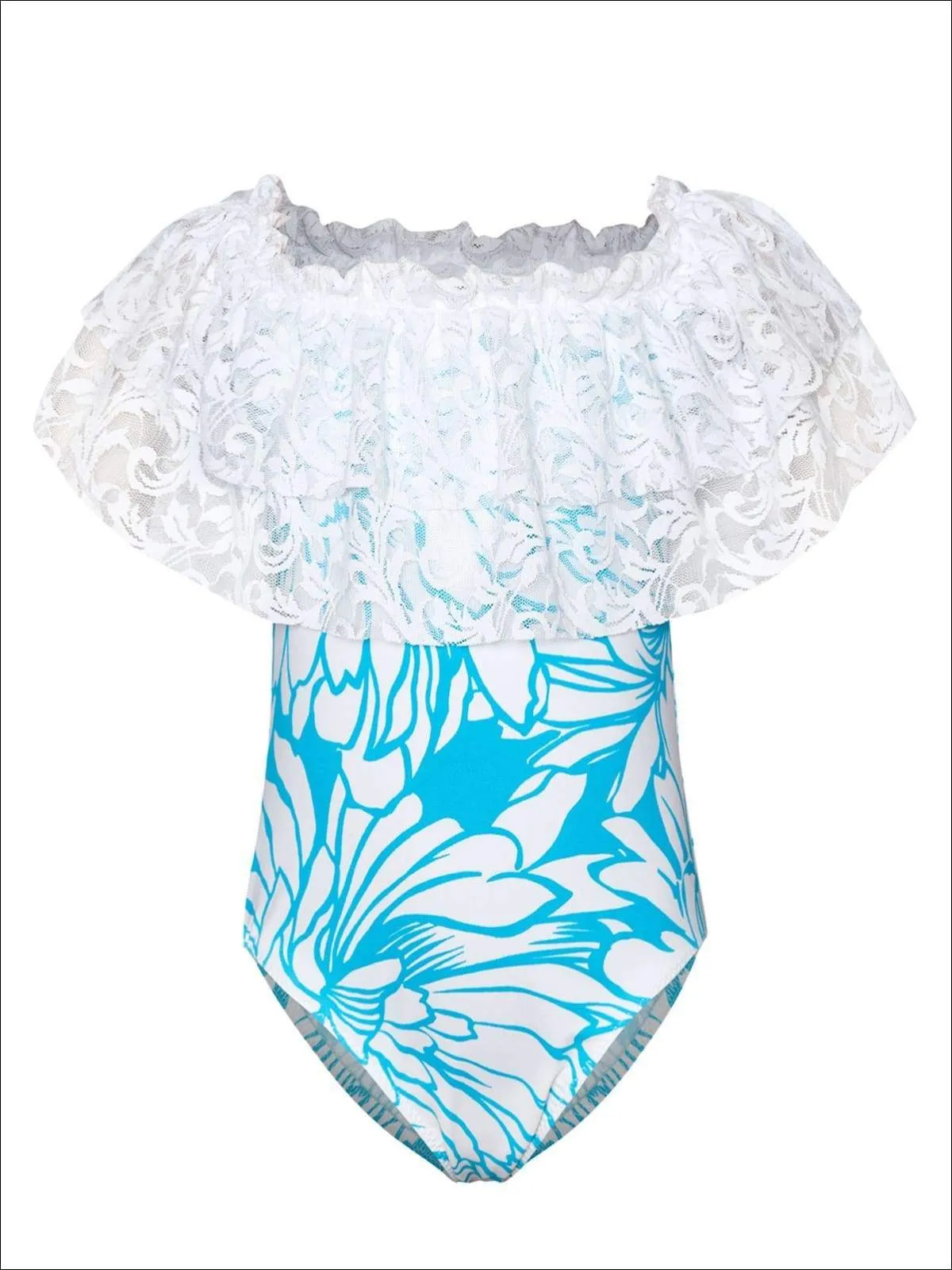 Girls Amazing Waves One Piece Swimsuit