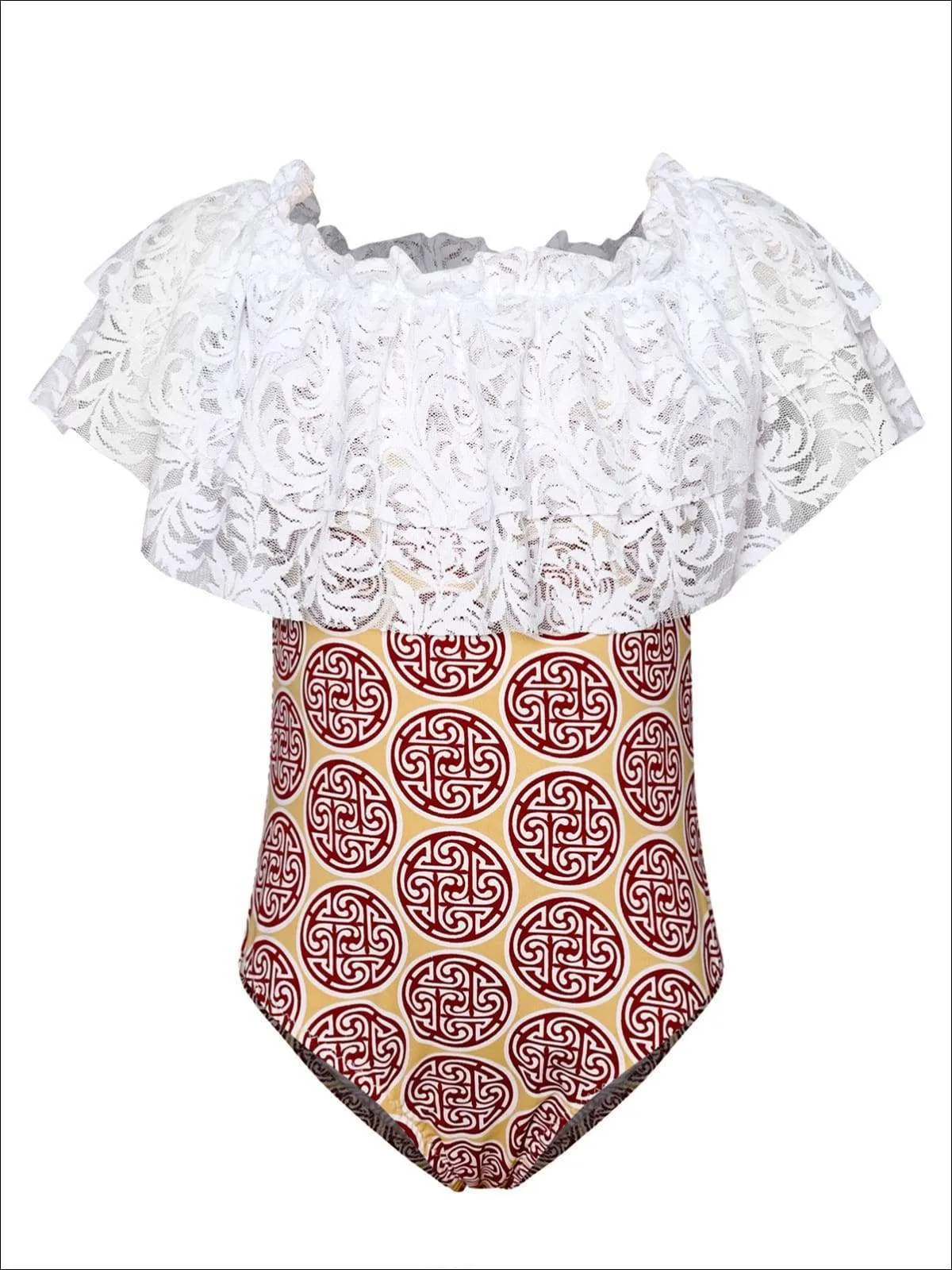 Girls Amazing Waves One Piece Swimsuit