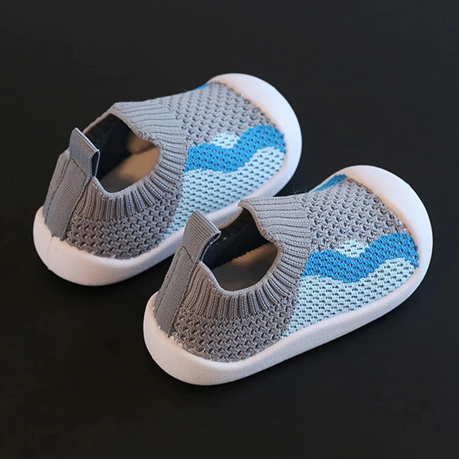 Girls Boys Kids Leisure Shoes Mesh Soft Bottom Breathable Slip On Sport Shoes Socks Shoes Toddler Size 12