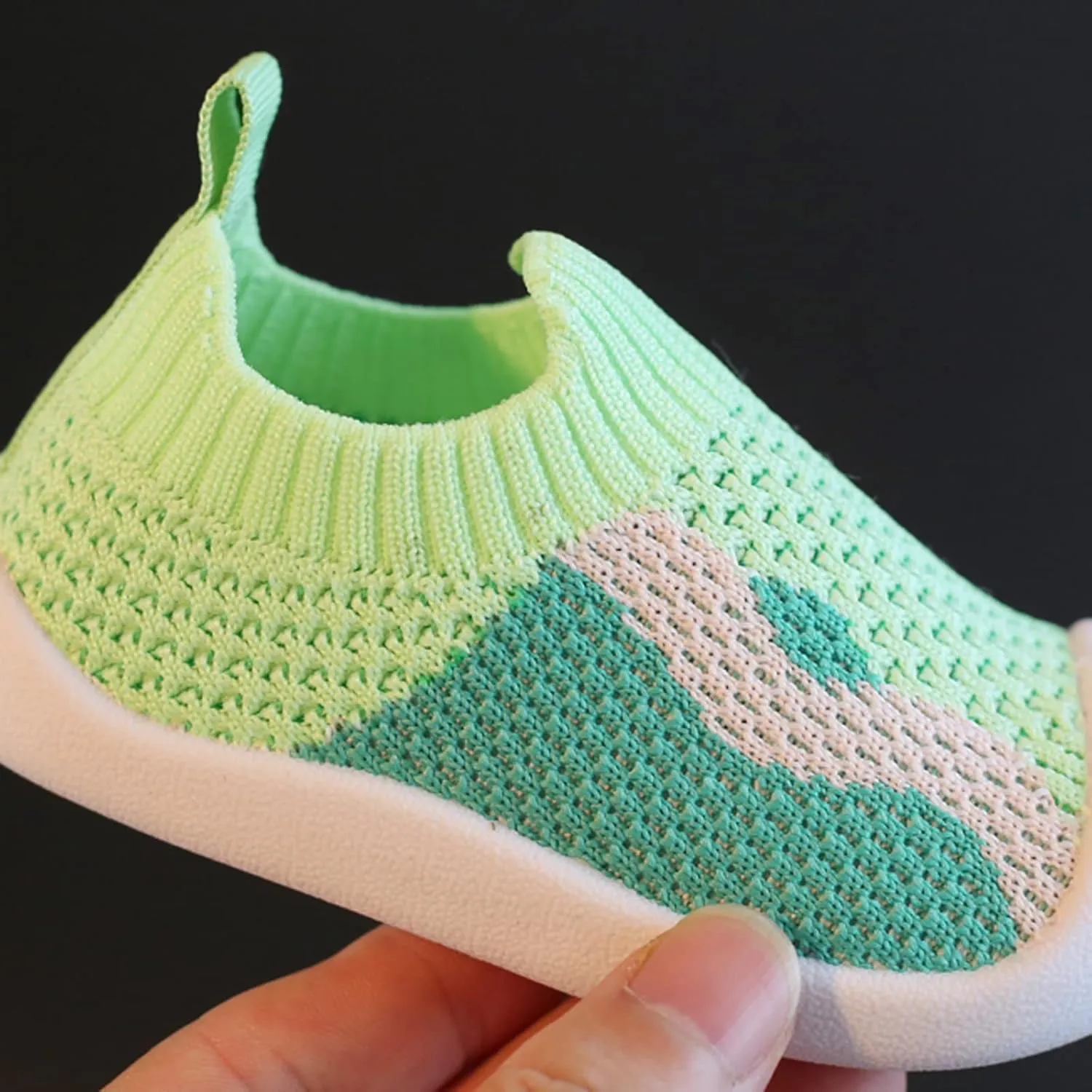 Girls Boys Kids Leisure Shoes Mesh Soft Bottom Breathable Slip On Sport Shoes Socks Shoes Toddler Size 12