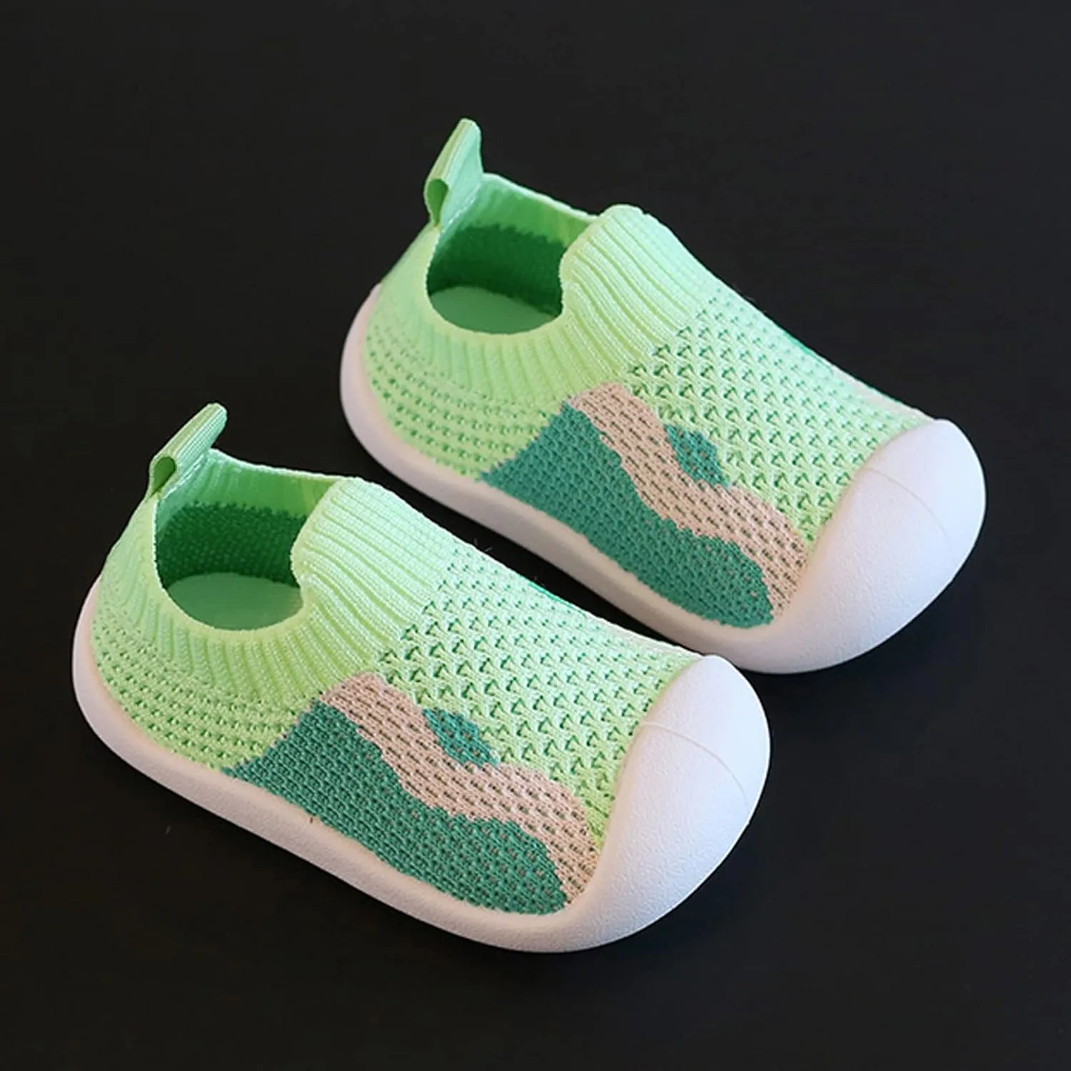 Girls Boys Kids Leisure Shoes Mesh Soft Bottom Breathable Slip On Sport Shoes Socks Shoes Toddler Size 12