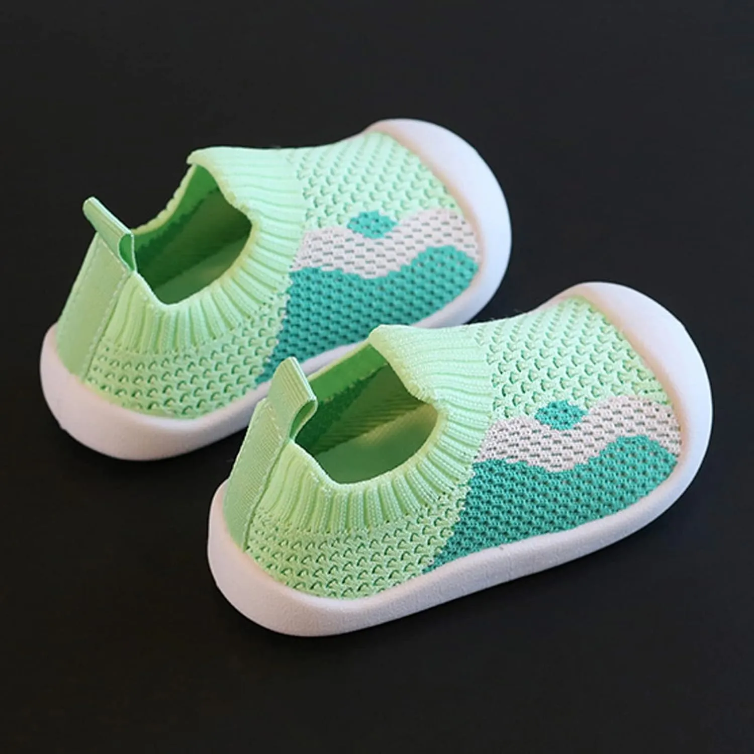 Girls Boys Kids Leisure Shoes Mesh Soft Bottom Breathable Slip On Sport Shoes Socks Shoes Toddler Size 12
