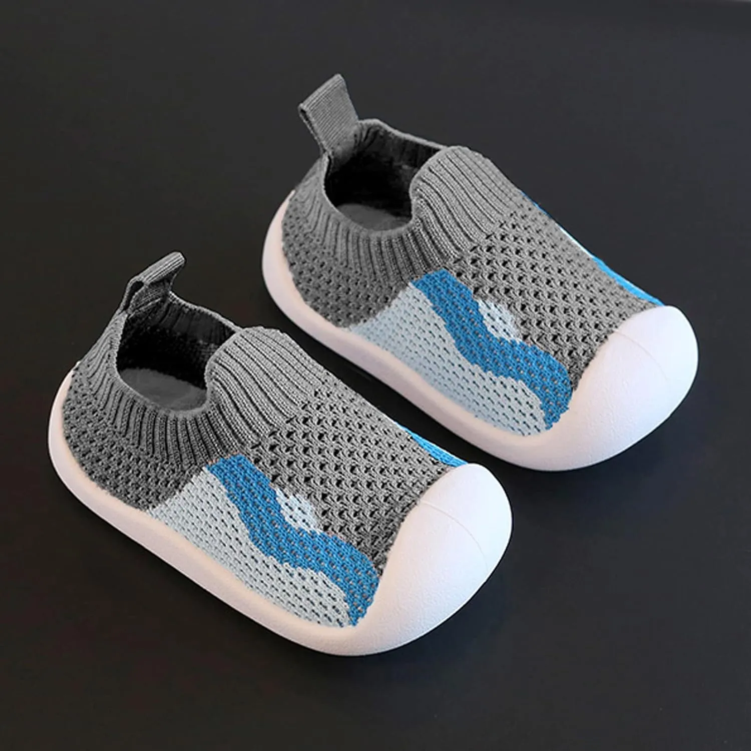 Girls Boys Kids Leisure Shoes Mesh Soft Bottom Breathable Slip On Sport Shoes Socks Shoes Toddler Size 12