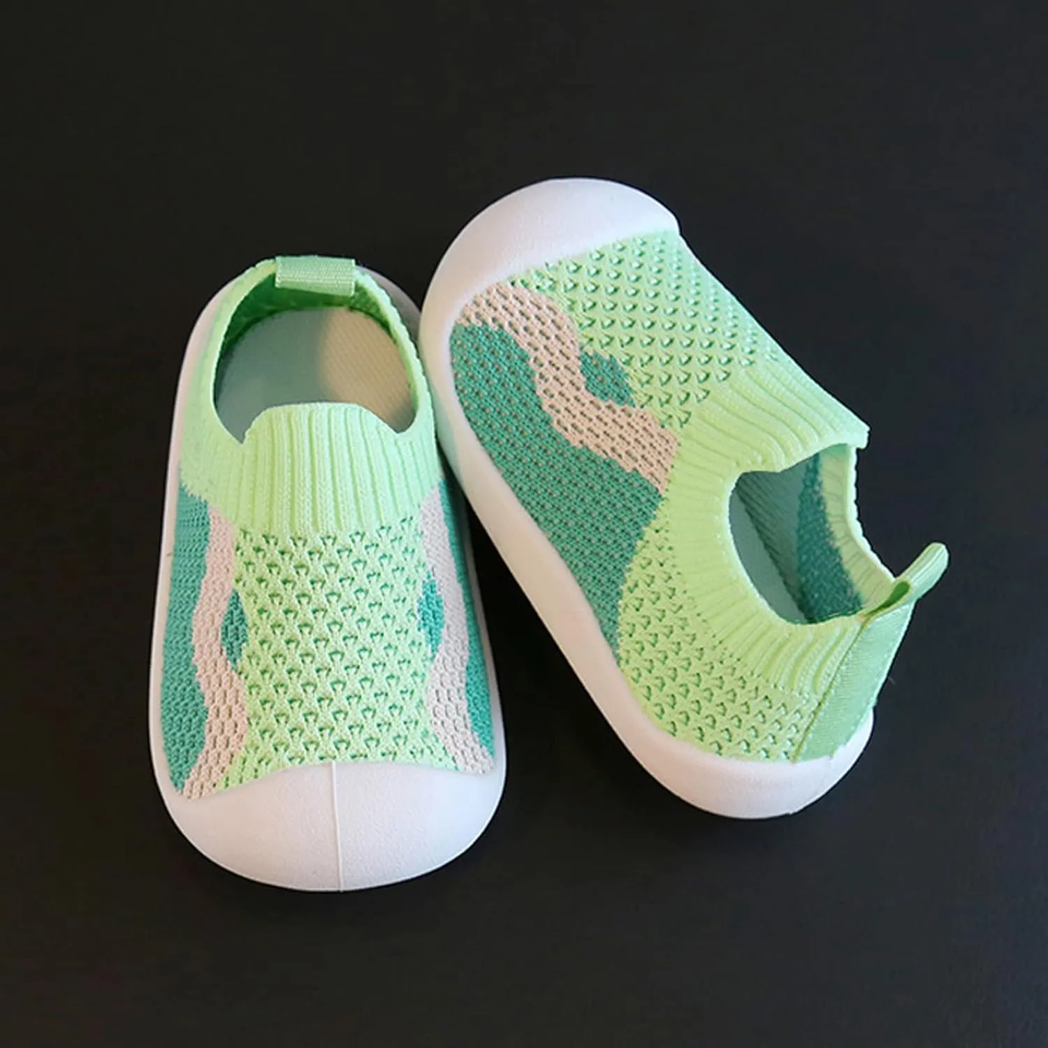 Girls Boys Kids Leisure Shoes Mesh Soft Bottom Breathable Slip On Sport Shoes Socks Shoes Toddler Size 12