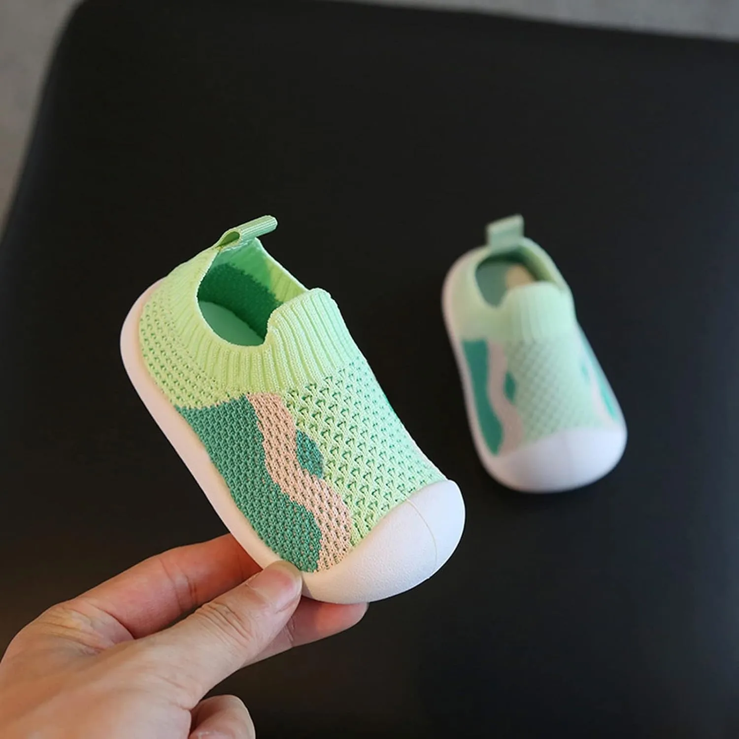 Girls Boys Kids Leisure Shoes Mesh Soft Bottom Breathable Slip On Sport Shoes Socks Shoes Toddler Size 12