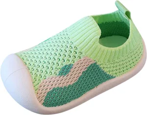 Girls Boys Kids Leisure Shoes Mesh Soft Bottom Breathable Slip On Sport Shoes Socks Shoes Toddler Size 12