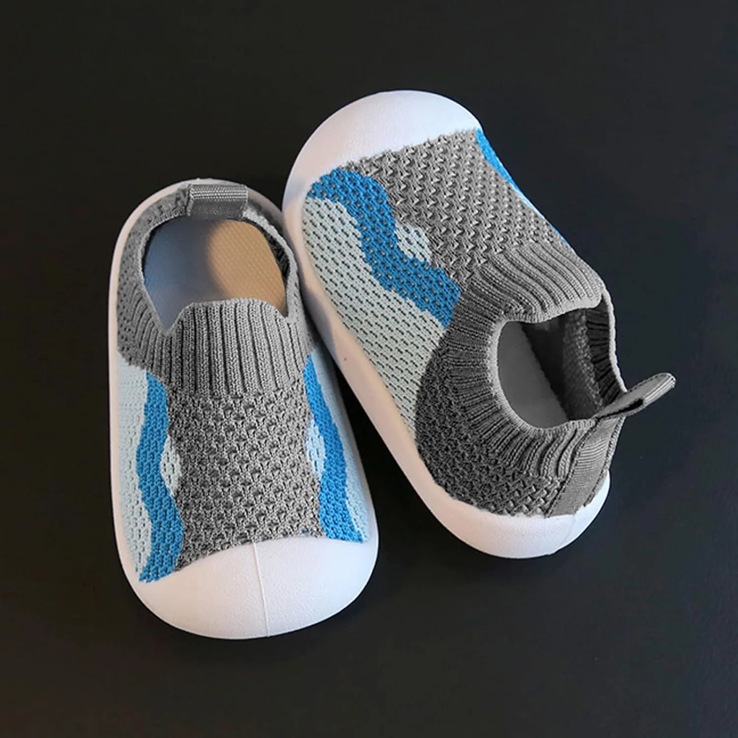 Girls Boys Kids Leisure Shoes Mesh Soft Bottom Breathable Slip On Sport Shoes Socks Shoes Toddler Size 12