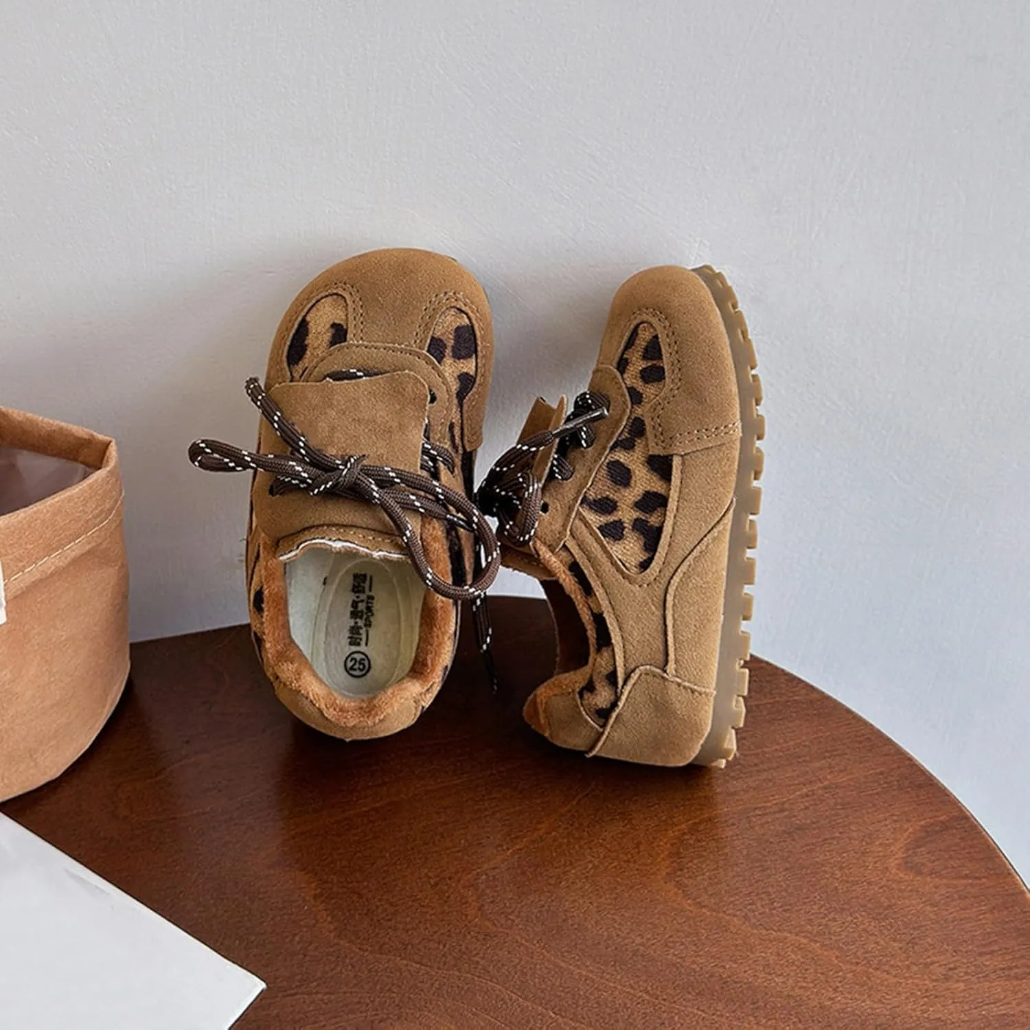 Girls Boys Sneakers Tied Shoes Floor Sports First Walking Shoes Soft Sole High Top Ankle Sneakers Non Slip Shoes