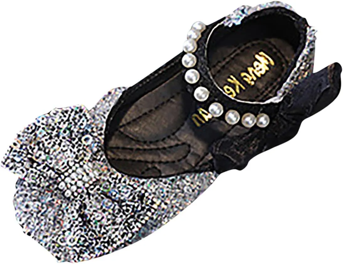 Girls Dress Shoes,Dance Shoes for Girls Childrens Shoes Pearl Princess Shoes Baby Girls Shoes for Party Wedding