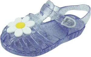 Girls Kids Jelly Soft Sandals Flower Pep Toe Adjusted Strap Summer Water Shoes Baby Toddler Shower Funny Sandals