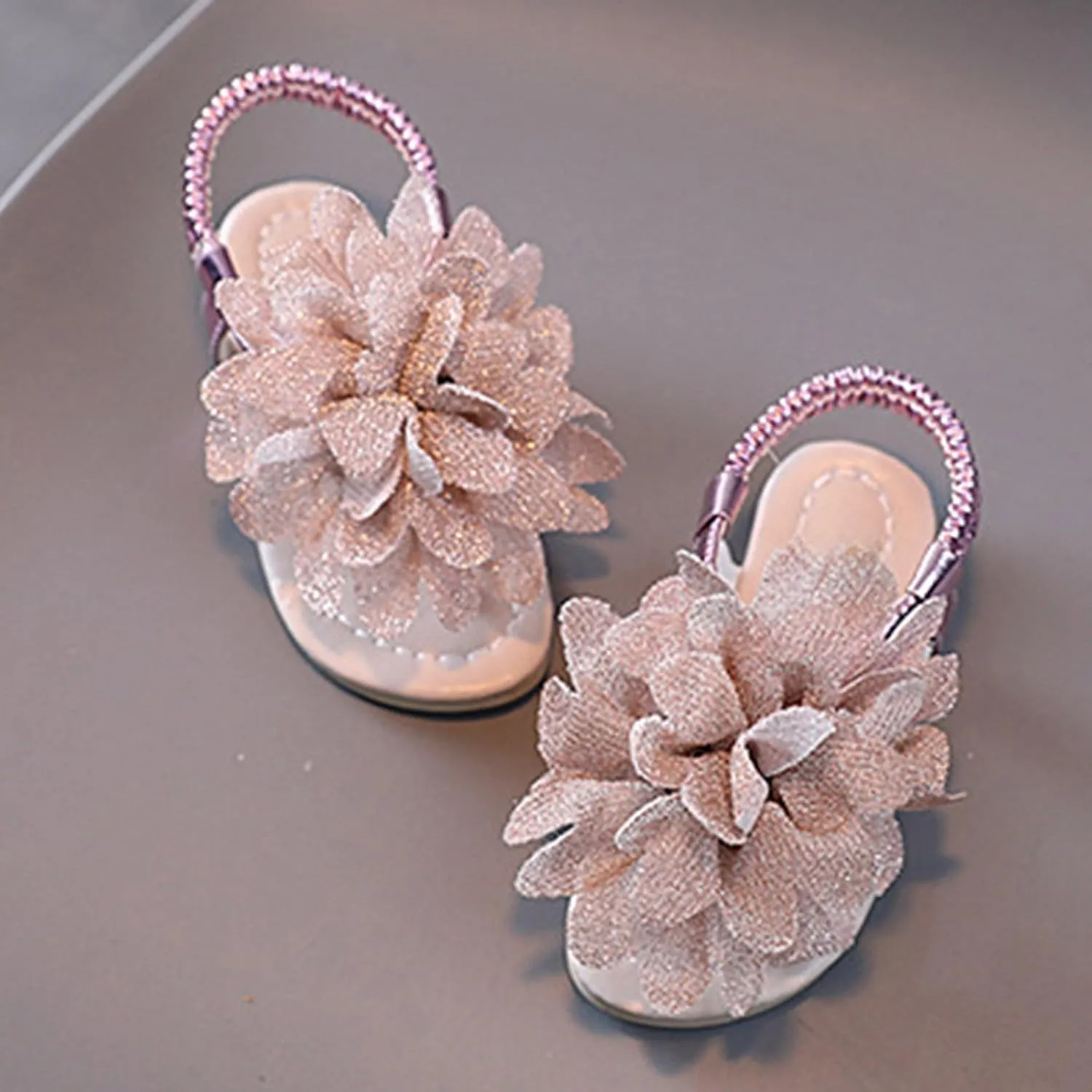 Girls Sandals Bohemian Flower Baby Shoes Fashion Soft Sole Student Sandals Dress for Girls Little