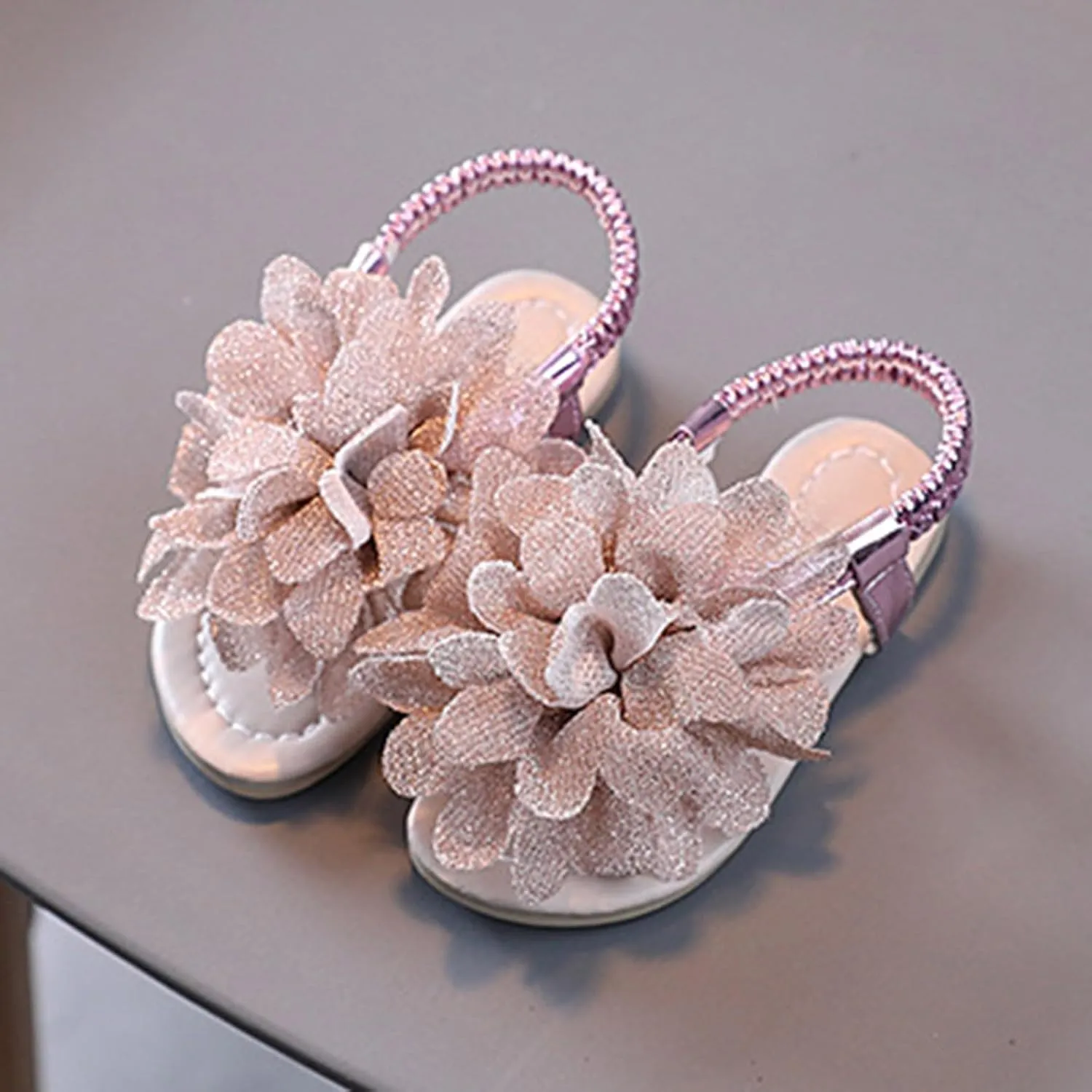 Girls Sandals Bohemian Flower Baby Shoes Fashion Soft Sole Student Sandals Dress for Girls Little