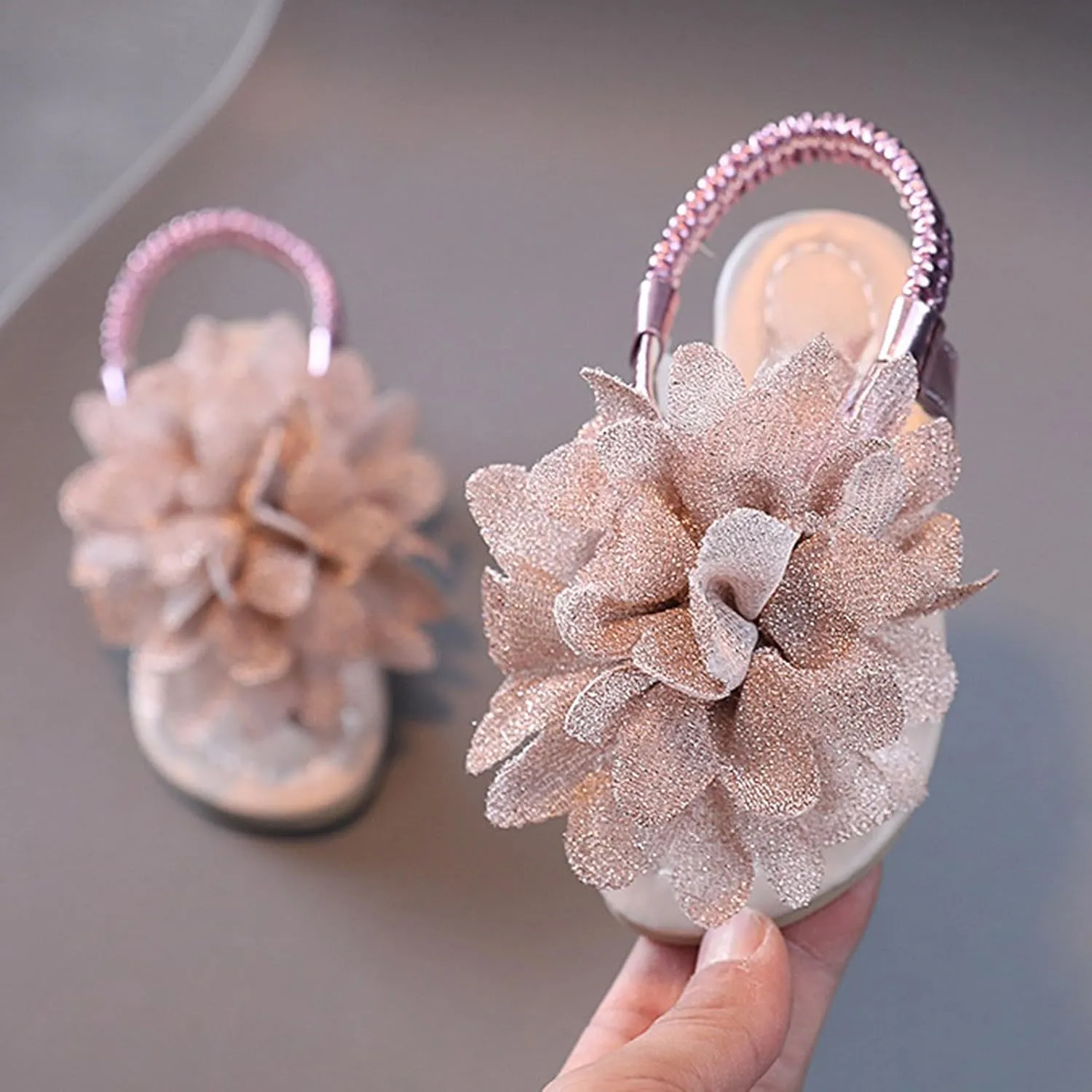 Girls Sandals Bohemian Flower Baby Shoes Fashion Soft Sole Student Sandals Dress for Girls Little