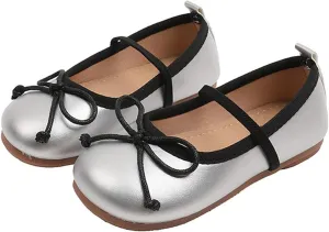 Girls Shoes Children Shoes Non Slip Soft Sole Leather Shoes Bowknot Single Shoes Girls Toddler Sandals