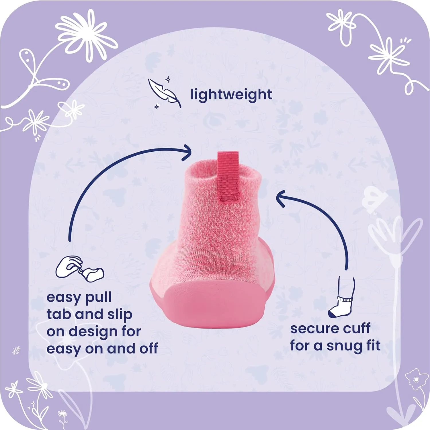 Goldbug The Denver Non-Slip Sock Shoes for Early Walkers with Natural Foot Development