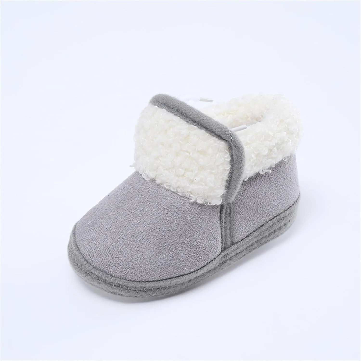 Infant Baby Boots Fleece Lined Plat Sole Wide Toe Casual Walking Shoes Boys Girls Soft Sole Anti Slip Fashion Shoes