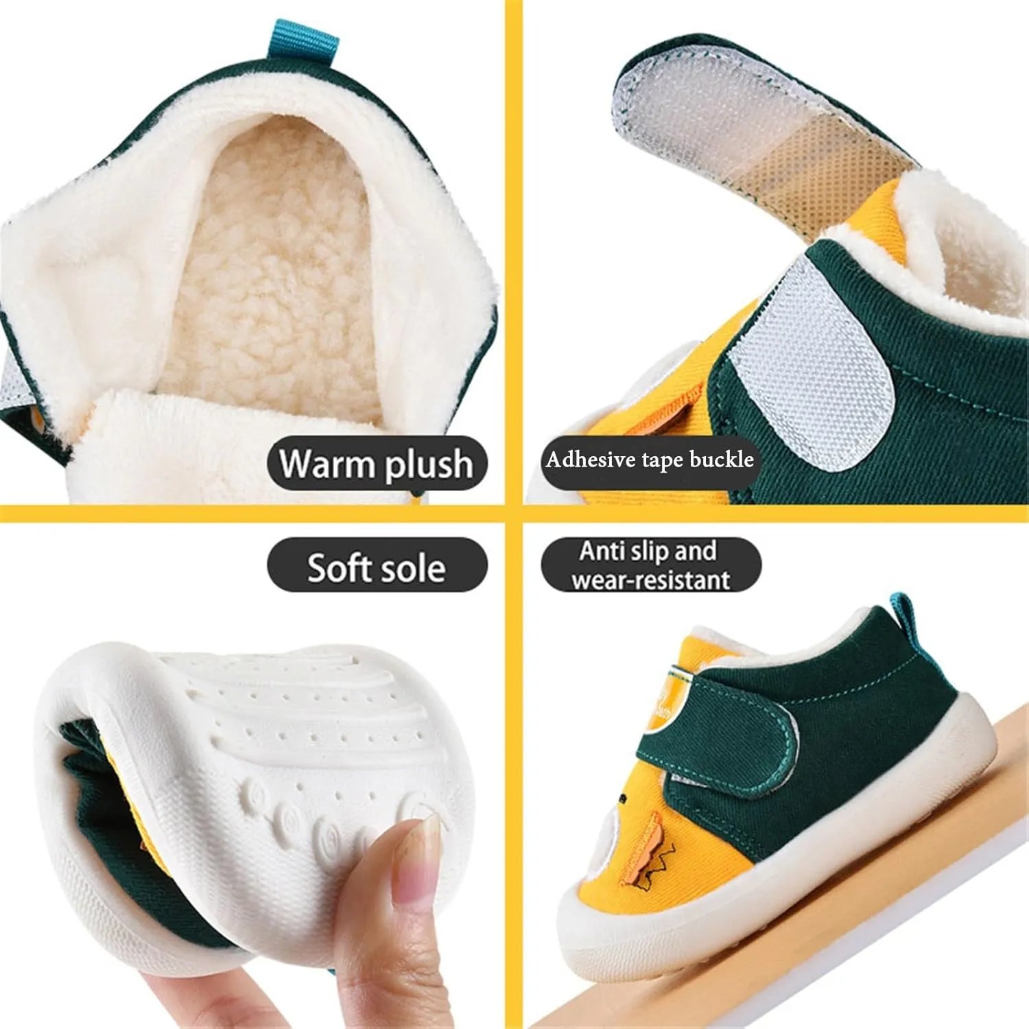 Infant Baby Boy Girl Sneakers Fall and Winter Soft Sole Non Slip Padded Cotton Shoes Infant Size 5 Shoes Boys