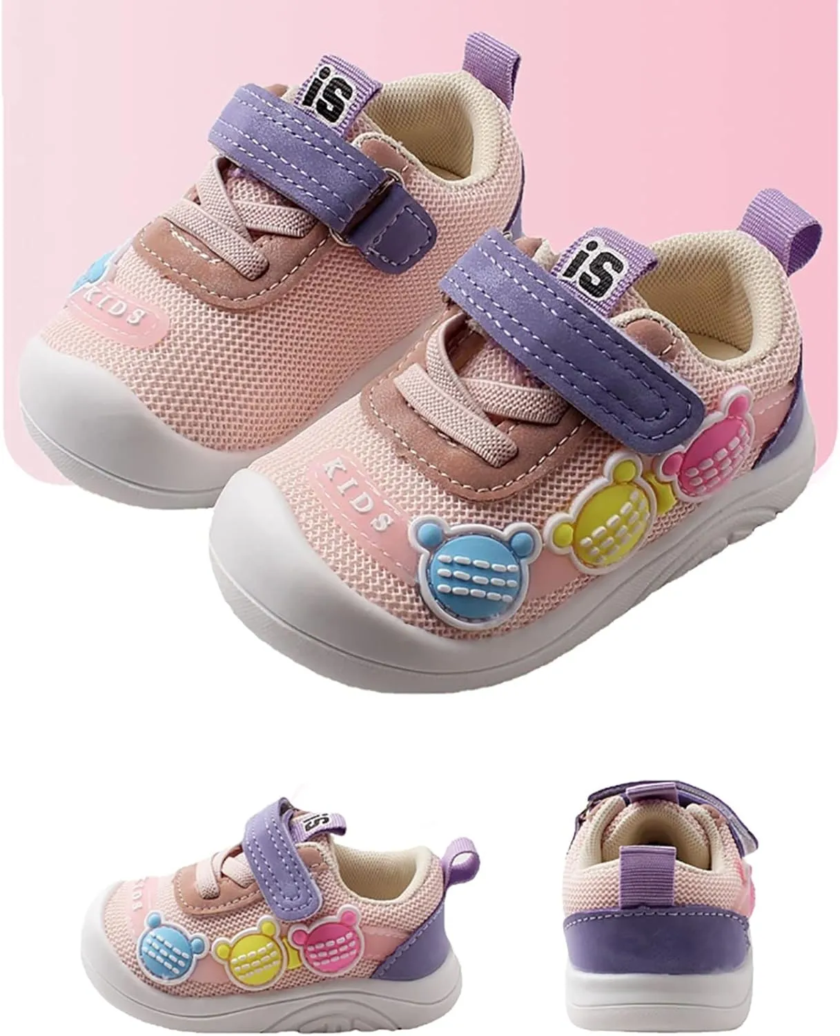 Infant Baby Boys Girls Sneaker Leather Soft Sole Non-Slip Outdoor Toddler Casual Shoes First Walking Athletic