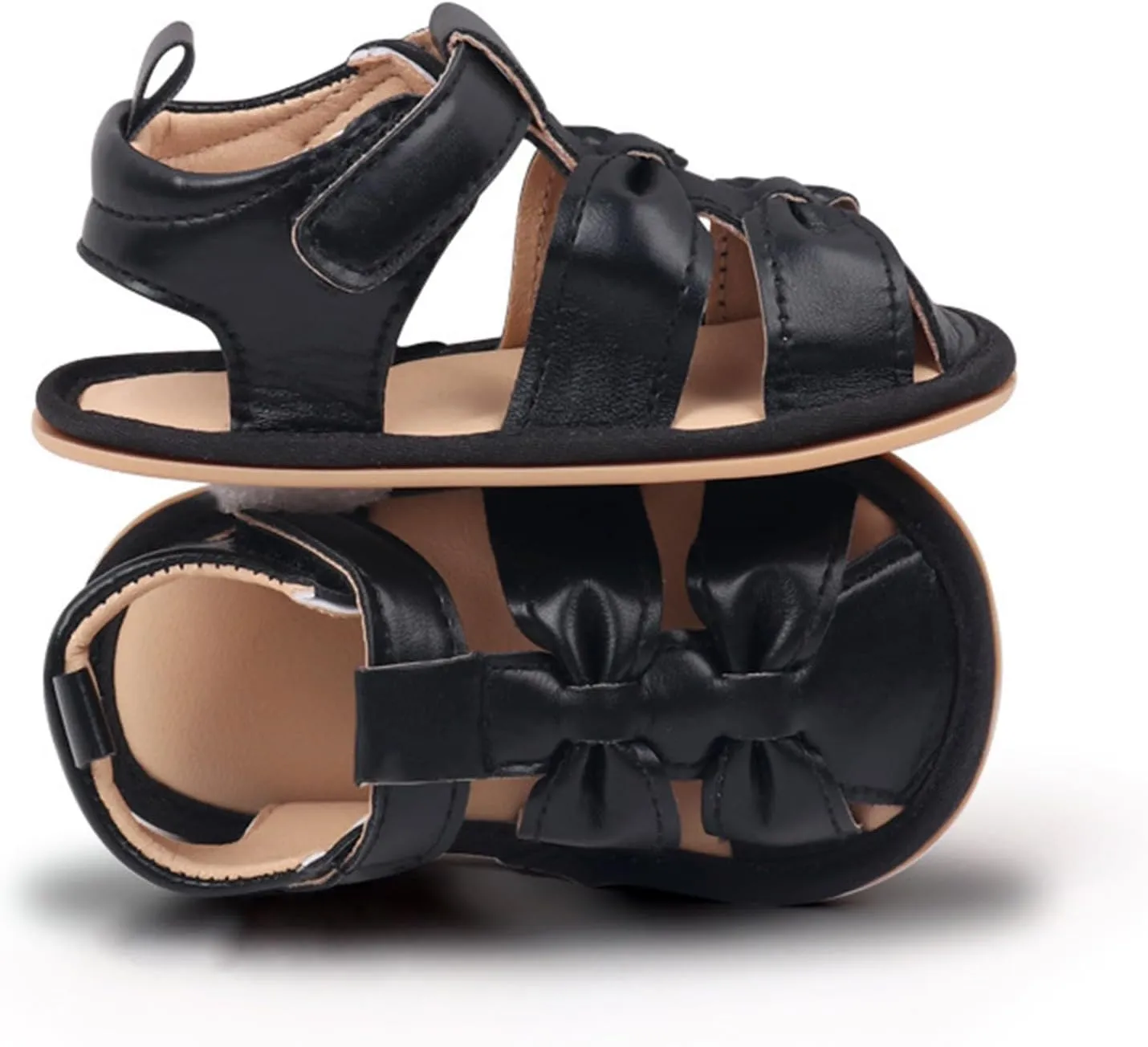 Infant Baby Girls Boys Sandals Summer Beach Outdoor Bowknot Soft Rubber Sole Toddler Dress Walking Shoes