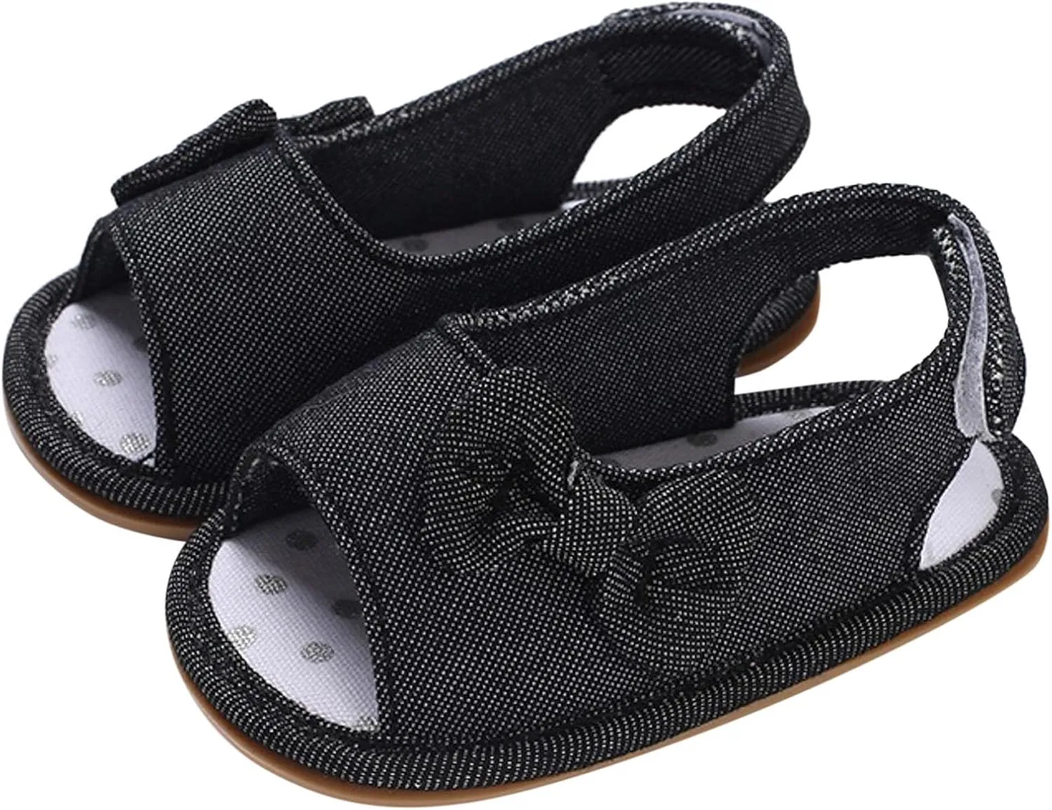 Infant Baby Girls Sandals With Flower Bowknot Soft Sole Shoes Newborn Toddler First Walkers Crib Dress Shoes