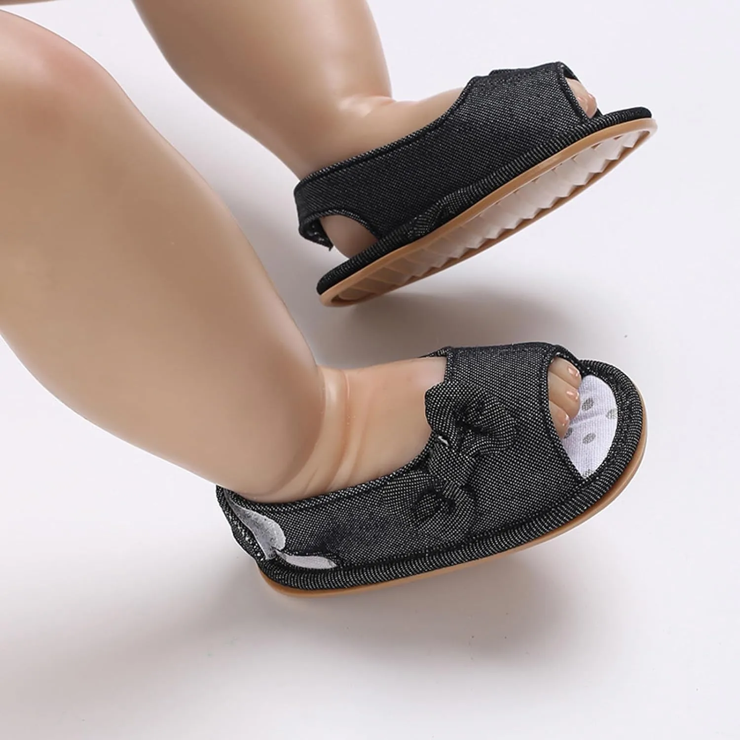 Infant Baby Girls Sandals With Flower Bowknot Soft Sole Shoes Newborn Toddler First Walkers Crib Dress Shoes