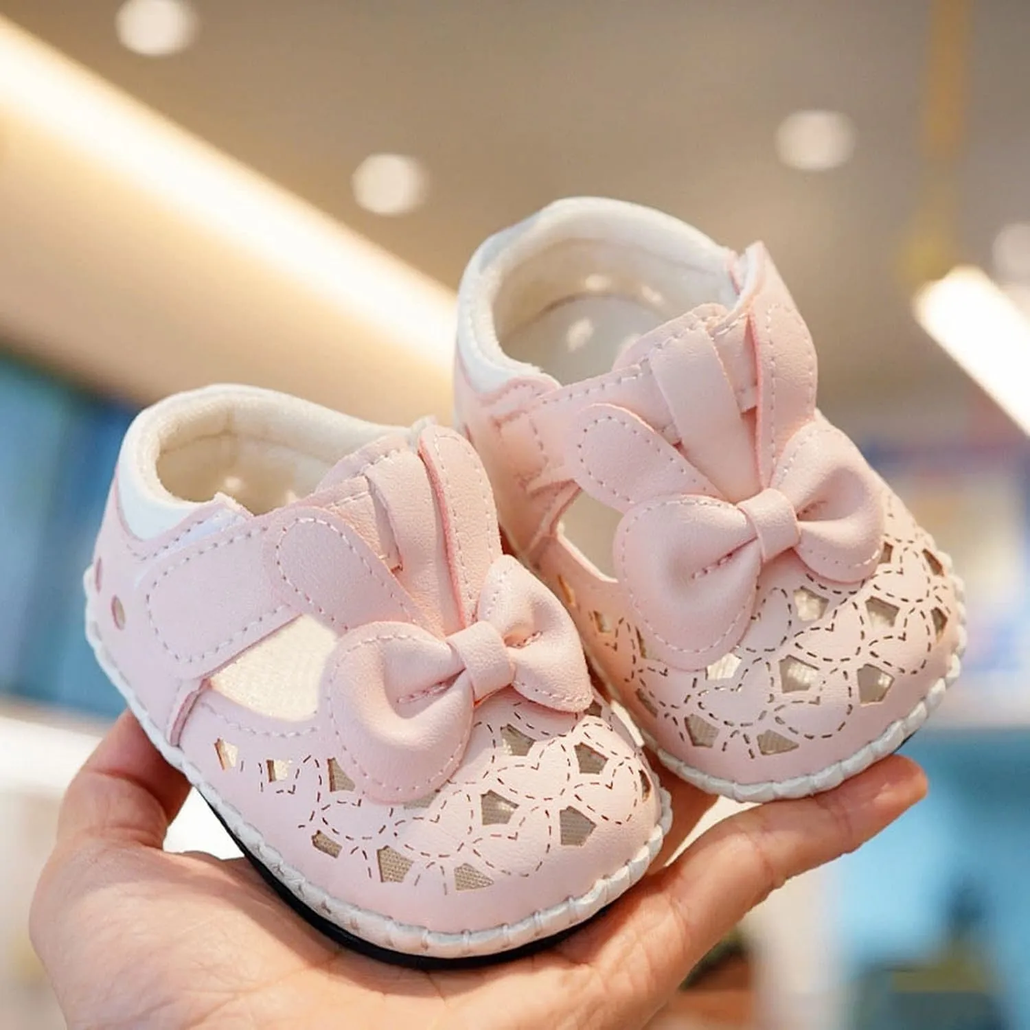 Infant Baby Girls Shoes Soft Sole Princess Wedding Dress Mary Jane Newborn Light Baby Sneaker Shoes Girls Shoes Size 11