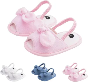Infant Baby Girls Summer Sandals Bow Baby Shoes Soft Sole Newborn Toddler First Toddler Girls Shoes for