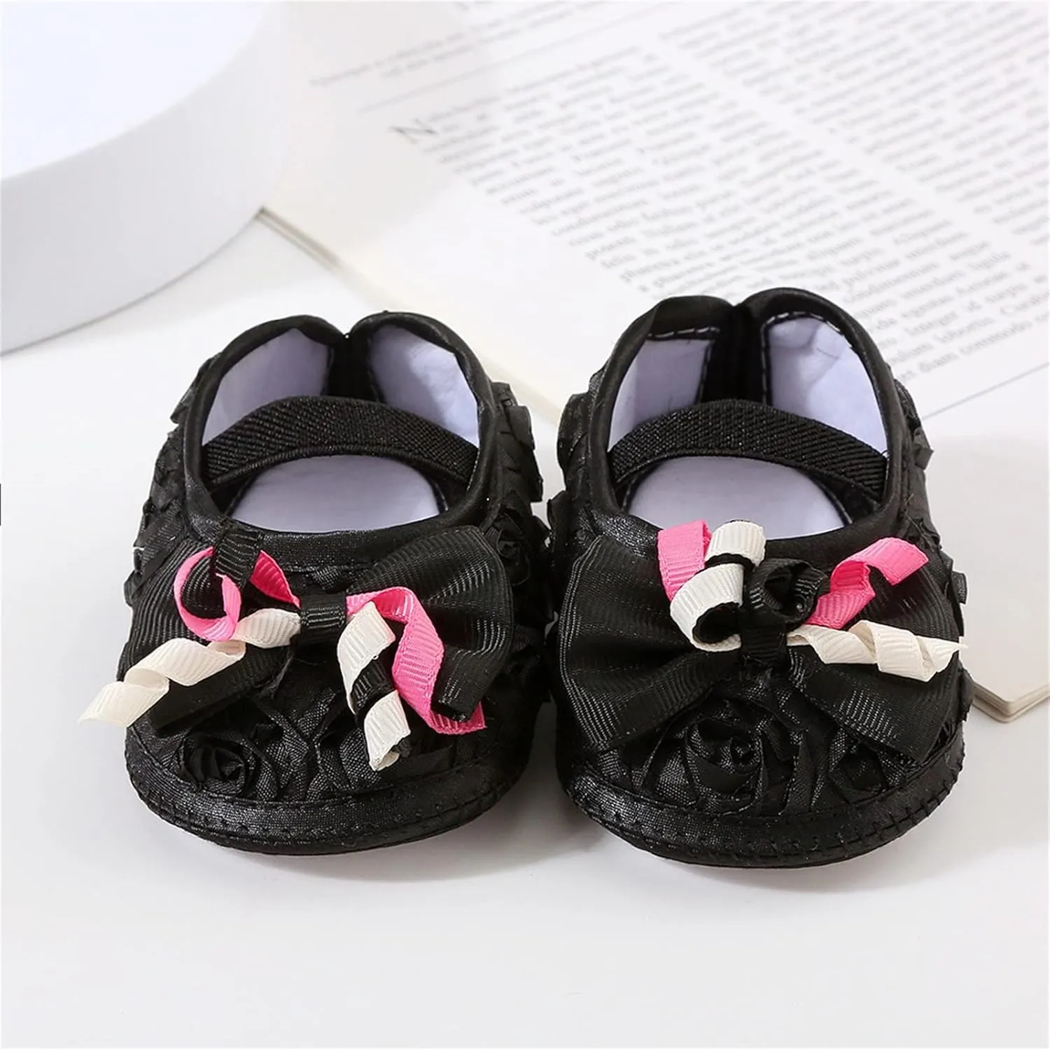 Infant Baby Shoes Soft Sole Toddler Shoes Pearl Dress Flower Princess Shoes