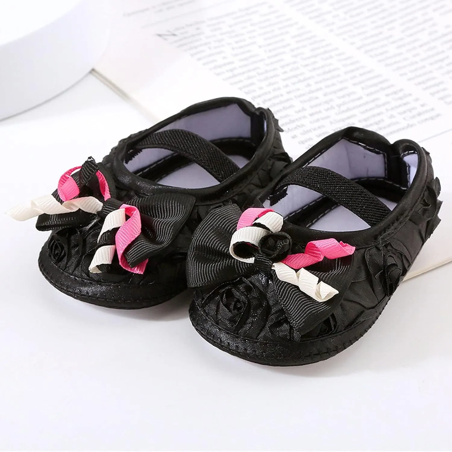 Infant Baby Shoes Soft Sole Toddler Shoes Pearl Dress Flower Princess Shoes