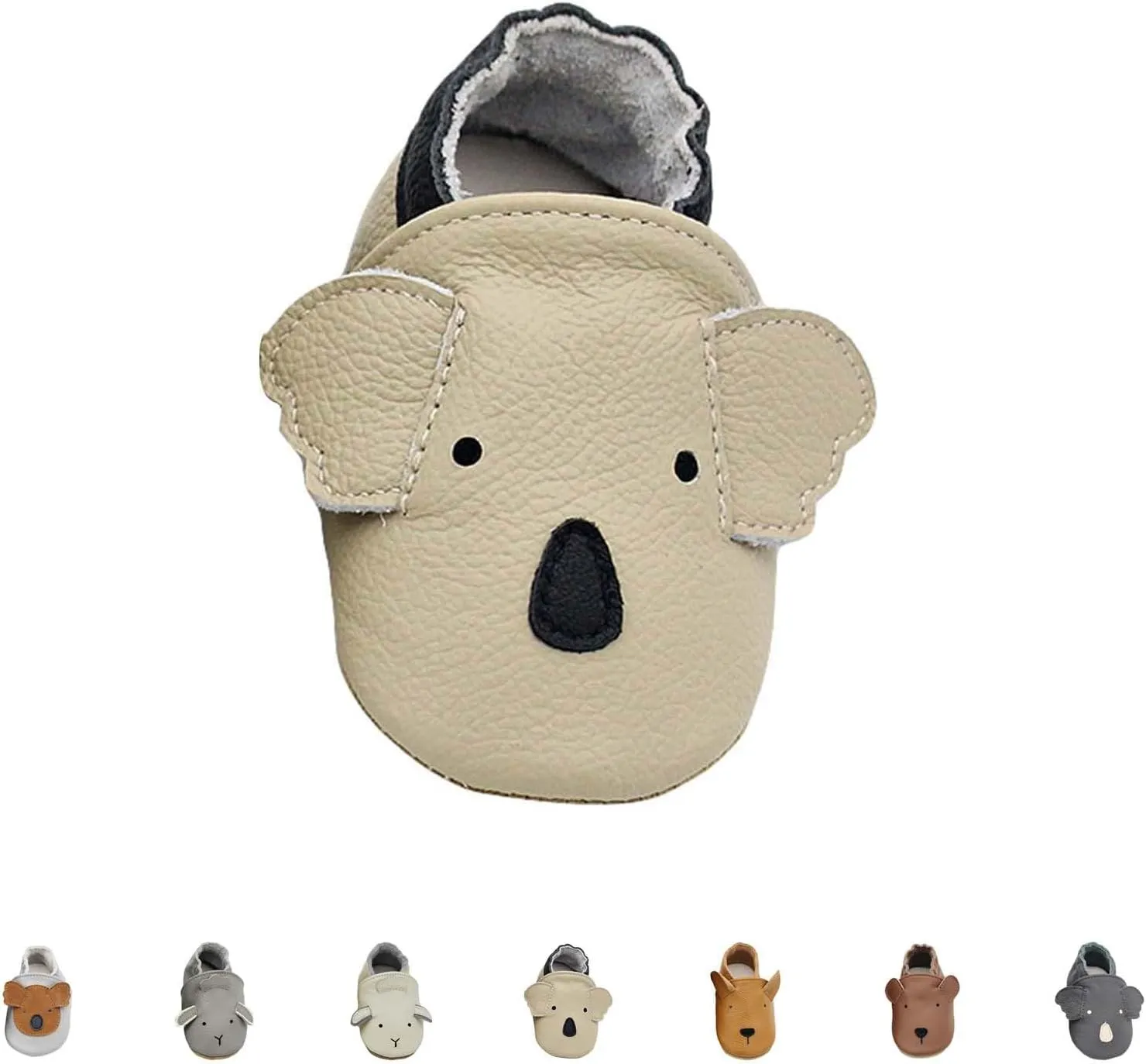 Infant Baby Soft Sole PU Leather Prewalker Shoes Infant Toddler Cute artoon Animal Slip-on Shoes Casual Slippers