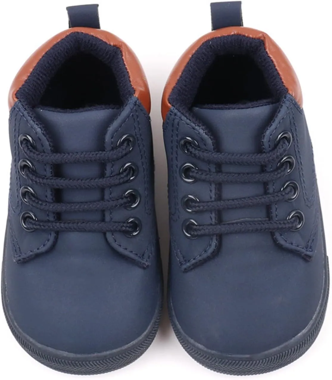 Infant Boys High-top Sneaker Cowboy Baby Brown Shoes Fashion Suede Leather Lace-Up Soft Flat Walking Ankle Boots