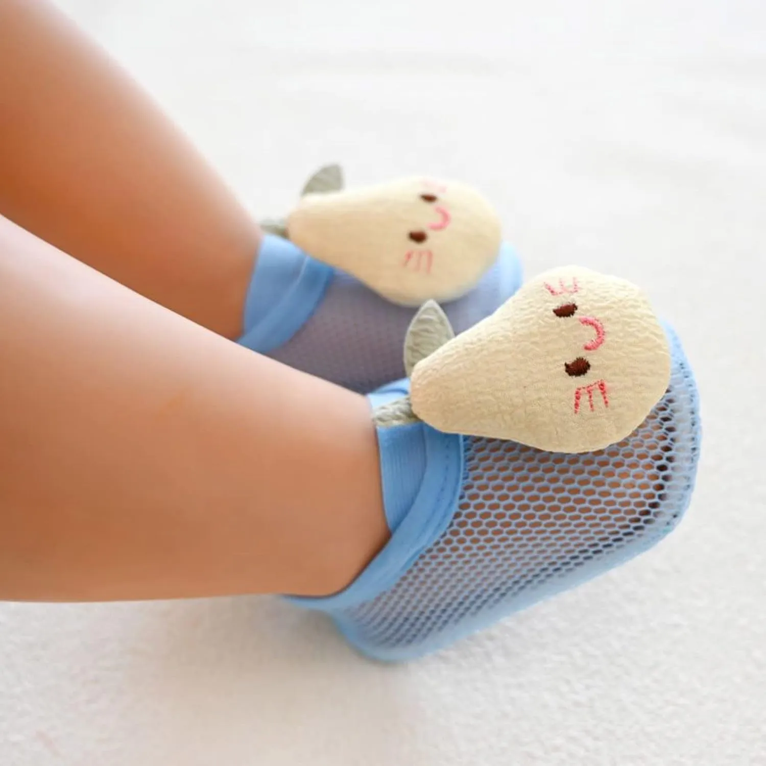 Infant Cute Cartoon Socks Shoes Boys Girls Socks Barefoot Shoes Non Slip Floor Cartoon Pattern Mesh Toddler Shoes