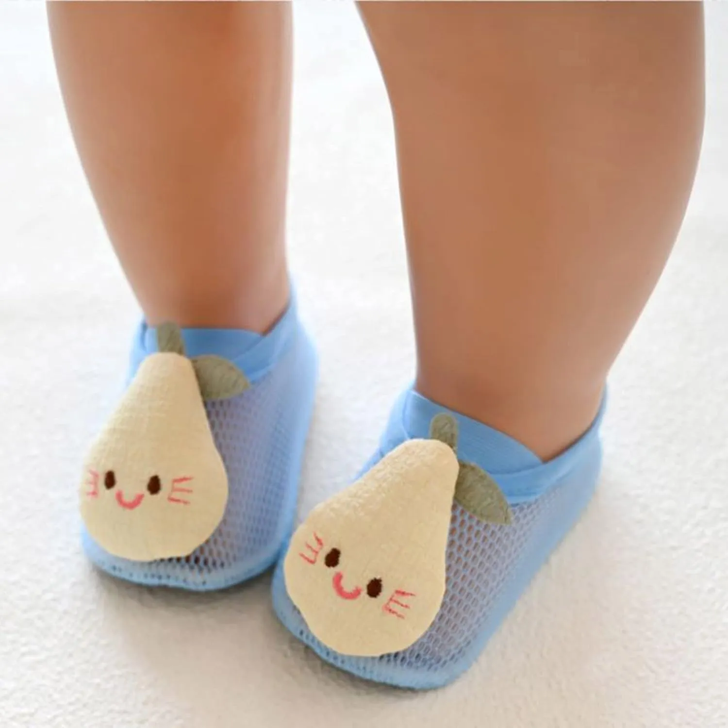 Infant Cute Cartoon Socks Shoes Boys Girls Socks Barefoot Shoes Non Slip Floor Cartoon Pattern Mesh Toddler Shoes