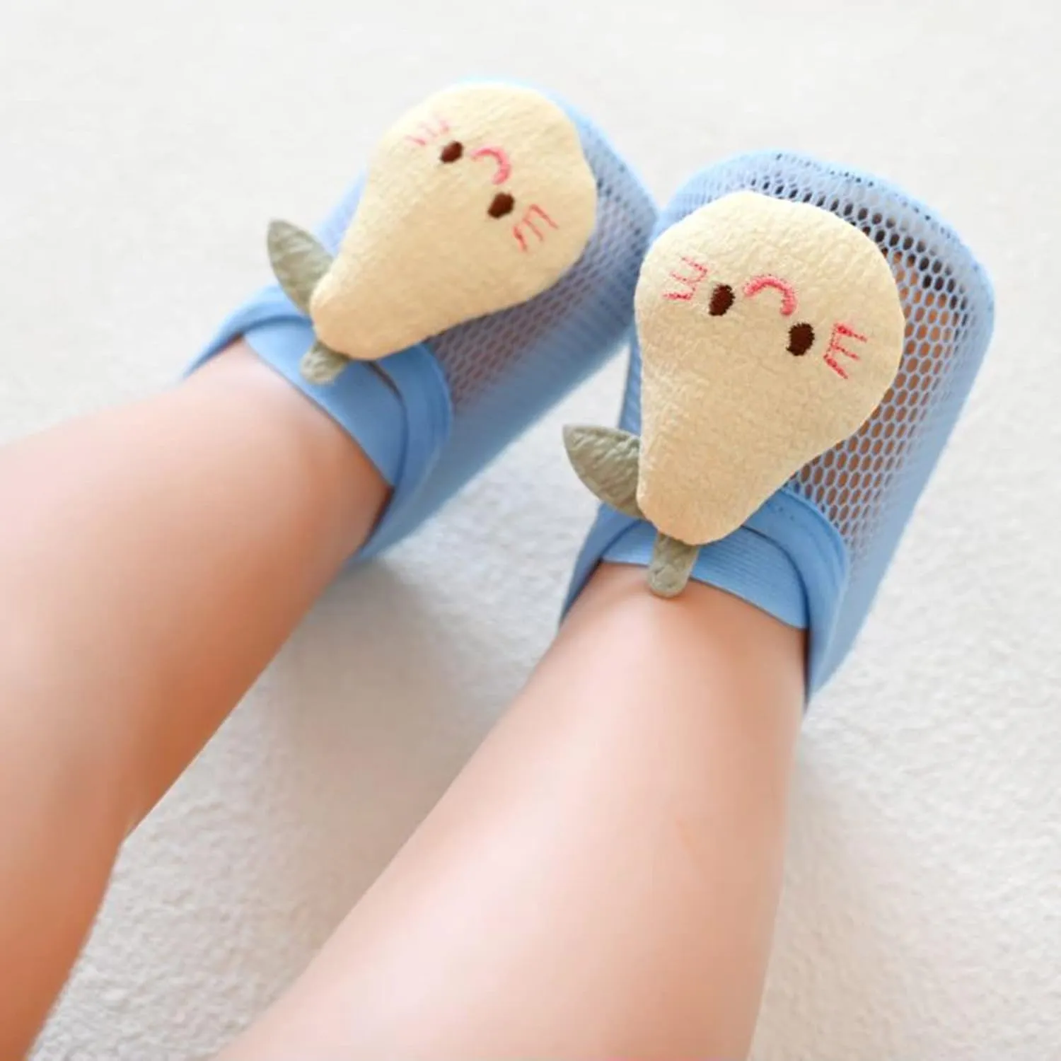 Infant Cute Cartoon Socks Shoes Boys Girls Socks Barefoot Shoes Non Slip Floor Cartoon Pattern Mesh Toddler Shoes