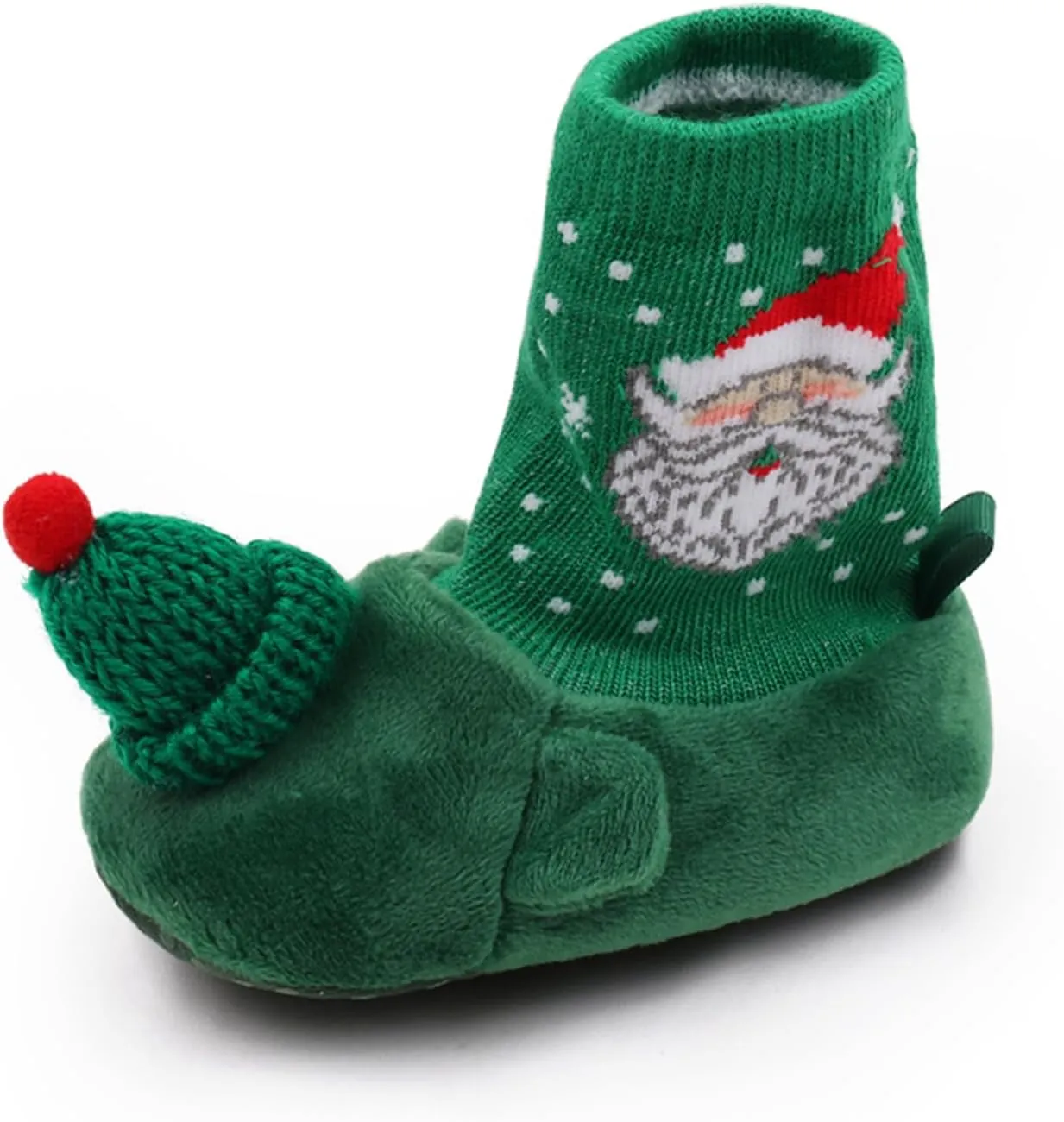 Infant Halloween Christmas Booties Soft Baby Pumpkin Santa Claus Winter Warm Fleece Slippers Snow Boots Crib Shoes
