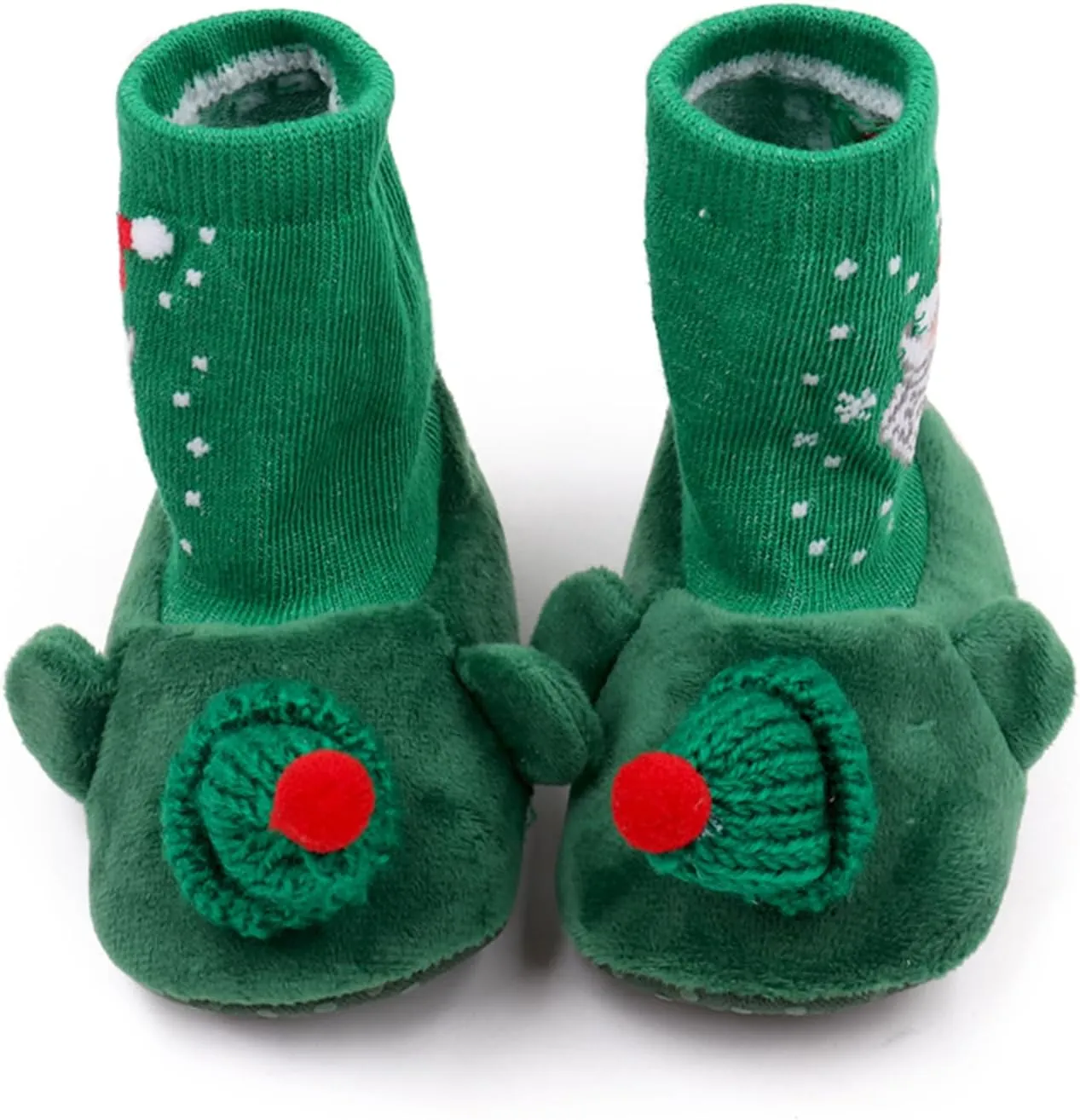 Infant Halloween Christmas Booties Soft Baby Pumpkin Santa Claus Winter Warm Fleece Slippers Snow Boots Crib Shoes