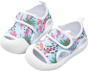 Infant Toddler Baby Girls Boys Shoes Sandals First Walking Shoes Soft Sole Breathable Flat Shoes (Hot Pink, 4 Infant)