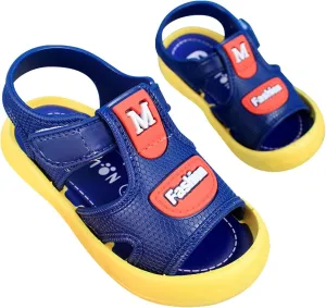 Infant Toddler Baby Girls Boys Shoes Sandals Outdoor First Walkers Soft Anti-Slip Sole Flat Shoes (Blue, 4.5 Infant)