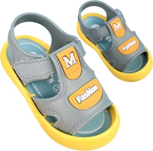 Infant Toddler Baby Girls Boys Shoes Sandals Outdoor First Walkers Soft Anti-Slip Sole Flat Shoes (Grey, 6 Infant)