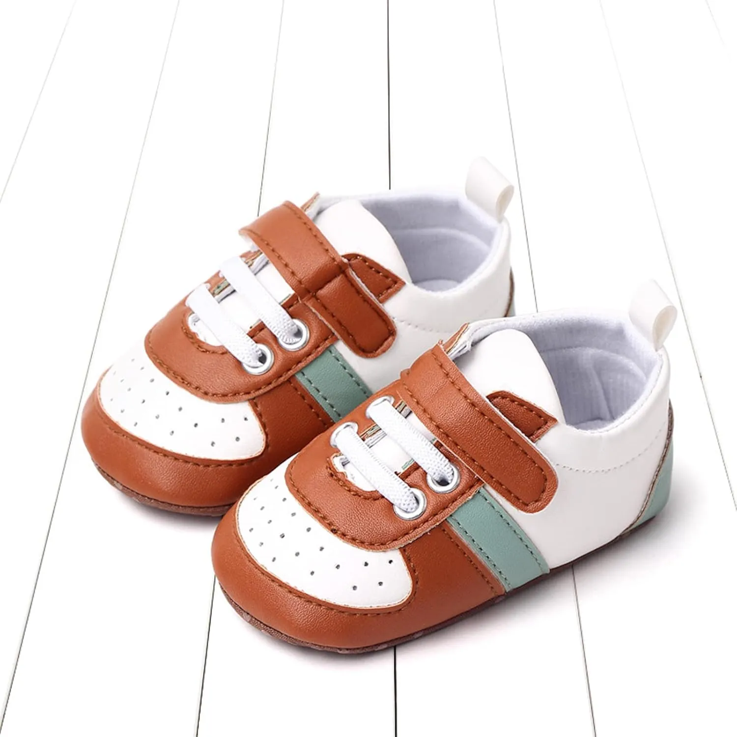 Infant Toddler Color Matching Prewalker Sneakers Baby Boys Girls Anti-Slip Soft Sole Lightweight First Step Shoes