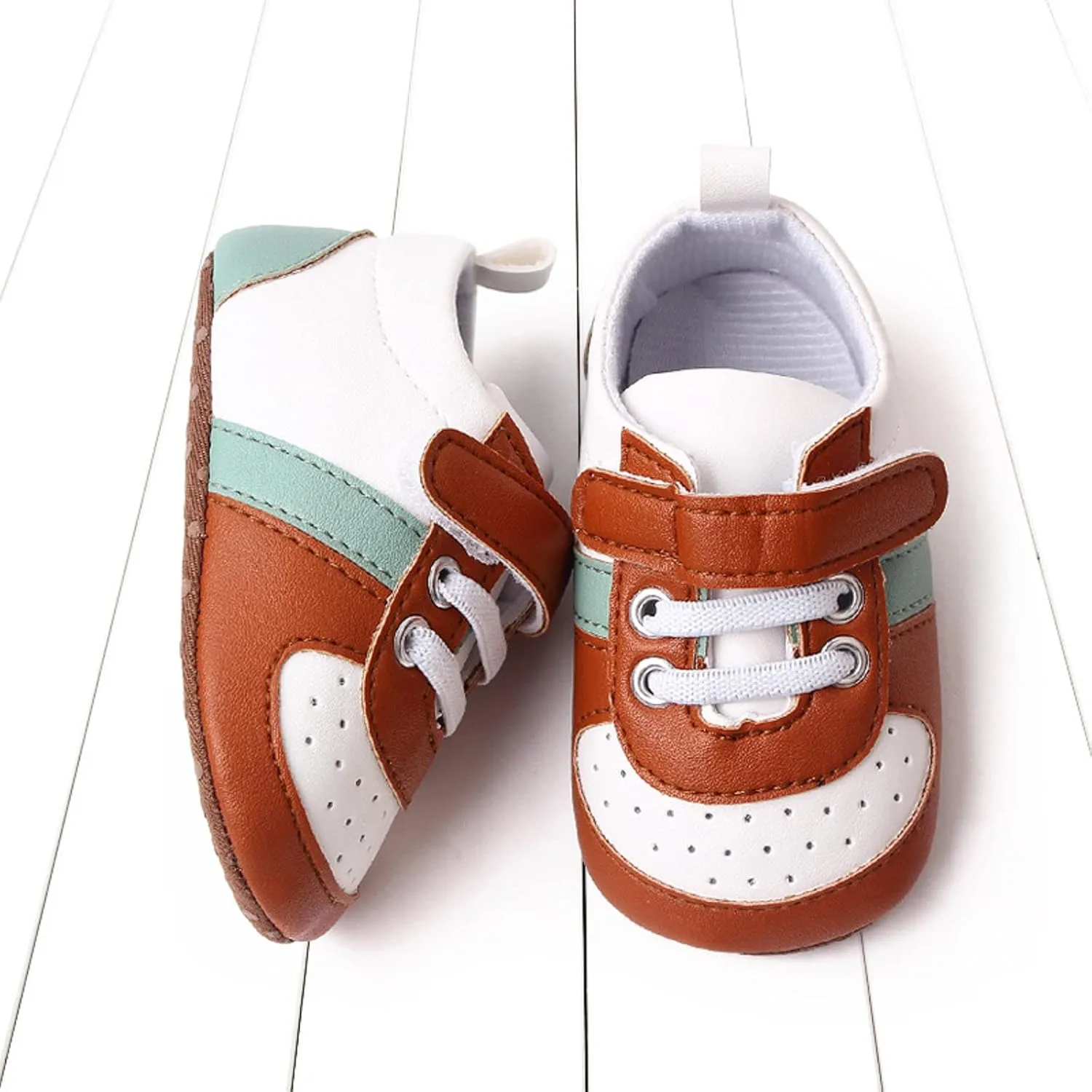 Infant Toddler Color Matching Prewalker Sneakers Baby Boys Girls Anti-Slip Soft Sole Lightweight First Step Shoes