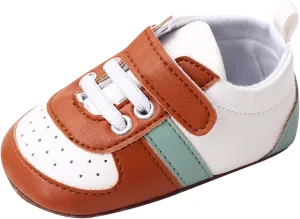 Infant Toddler Color Matching Prewalker Sneakers Baby Boys Girls Anti-Slip Soft Sole Lightweight First Step Shoes