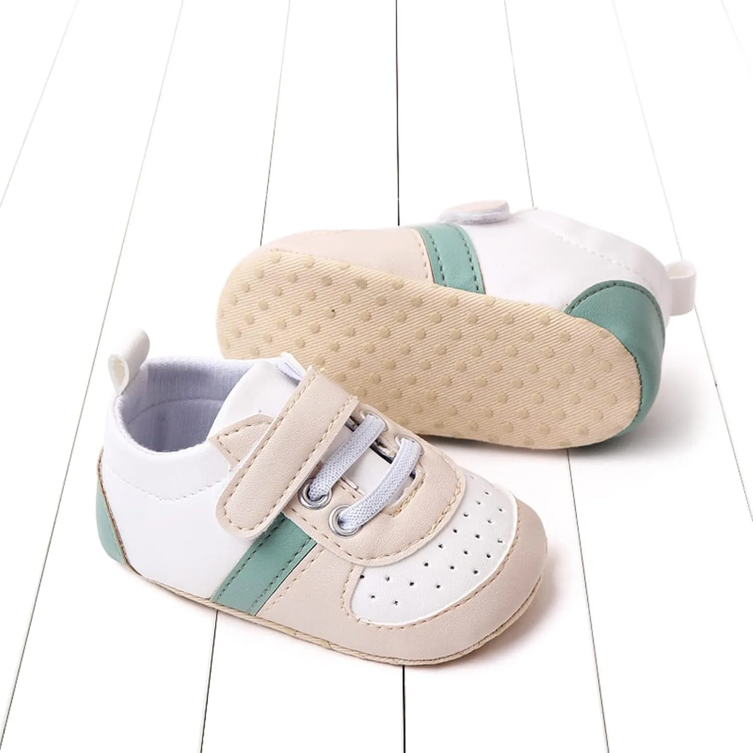 Infant Toddler Color Matching Prewalker Sneakers Baby Girls Boys Anti-Slip Soft Sole Lightweight First Step Shoes